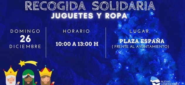 NNGG Águilas llevará a cabo este domingo la tradicional campaña de recogida de juguetes y ropa