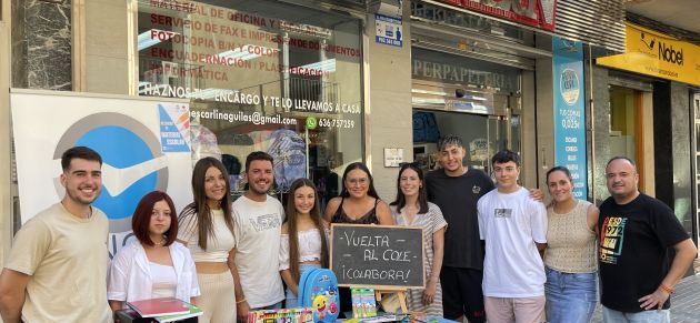 Nuevas Generaciones Águilas participa en la campaña regional de recogida de material escolar