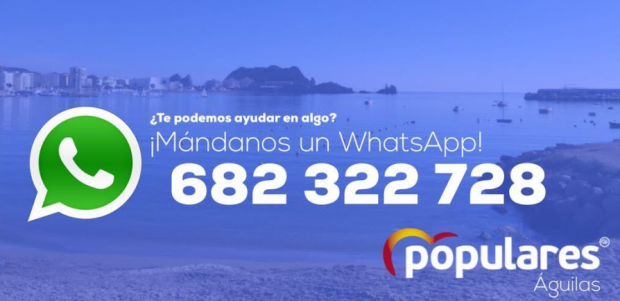 El PP pone a disposiciÃ³n un servicio de Whatsapp para establecer comunicaciÃ³n directa con los vecinos